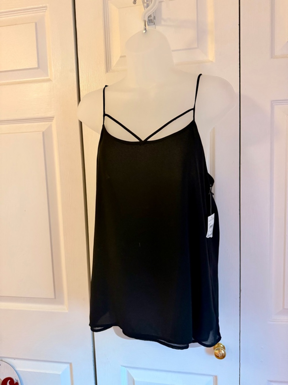 Tildon Black Layered Cami Top